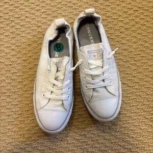 Converse Kids Textured White Sneakers